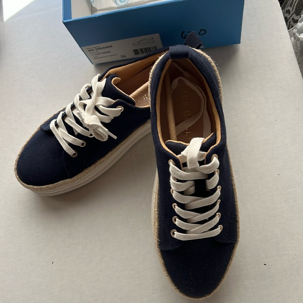 NWT JACK ROGERS Mia Espadrille Platform Sneakers